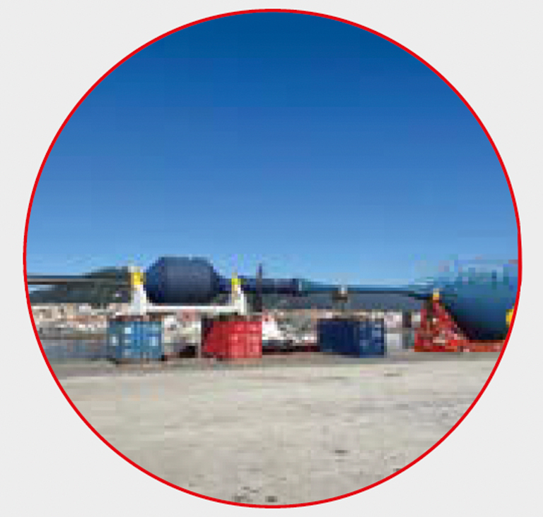 When the cylinders are assembled they are integrated into the wave energy converter. When the cylinders are assembled they are integrated into the wave energy converter.