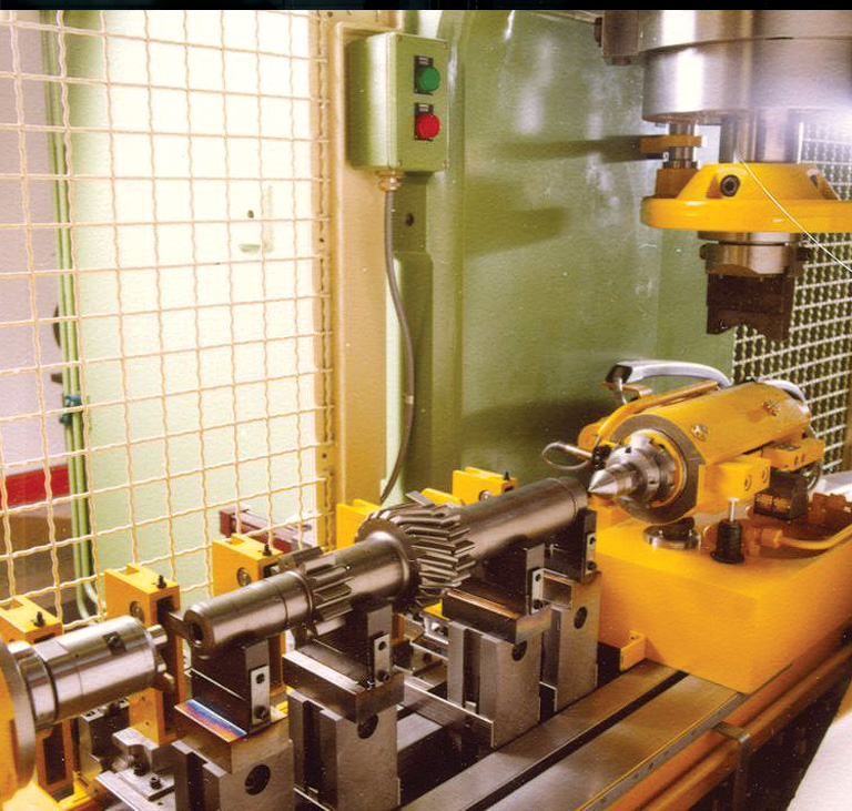 The parts undergo automatic shaft straightening to correct any distortion caused by high processing temperatures.