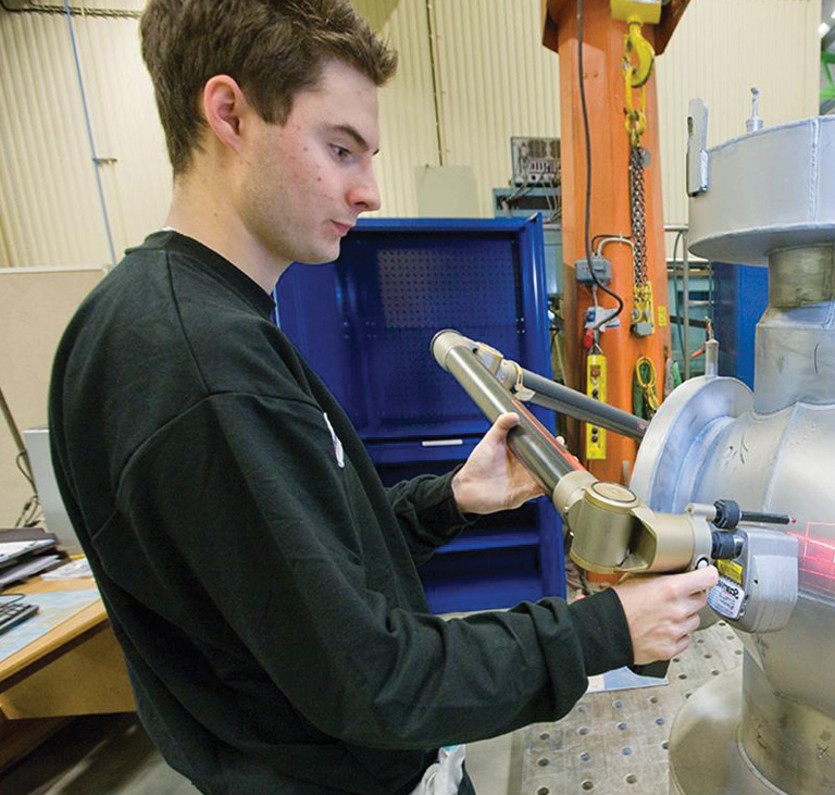 The HIPed and heat treated NNS shape valve body is laser scanned to compare the dimensions of the actual component with the NNS product drawing. The HIPed and heat treated NNS shape valve body is laser scanned to compare the dimensions of the actual component with the NNS product drawing.