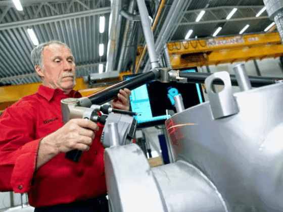 Inspection au laser d'une capsule PM-HIP (Source : Bodycote)