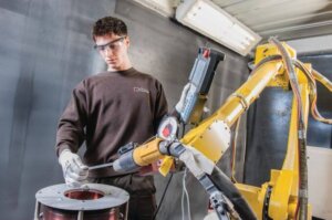 Preparing for grit blasting